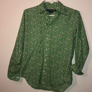 Green floral ralph lauren polo